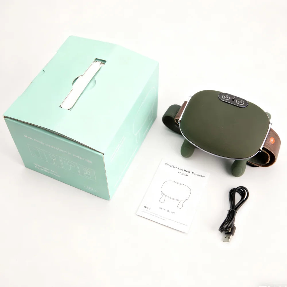 Neck Shoulder Massager Deep Tissue Shiatsu Back Cervical Massage Machine Bionic Heated Fatigue Relief Relax Muscle ﻿3-Level ﻿